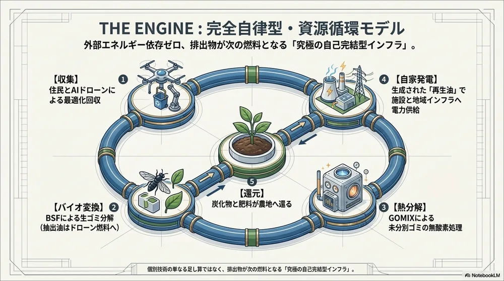 THE ENGINE：完全自律型・資源循環モデル